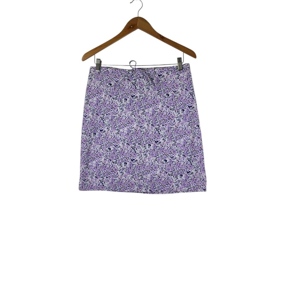 2000's Y2K SO Stretch Junior Size 9 Ditsy Floral Print Midi Cotton Skirt Cotton